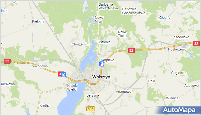 mapa Karpicko, Karpicko na mapie Targeo