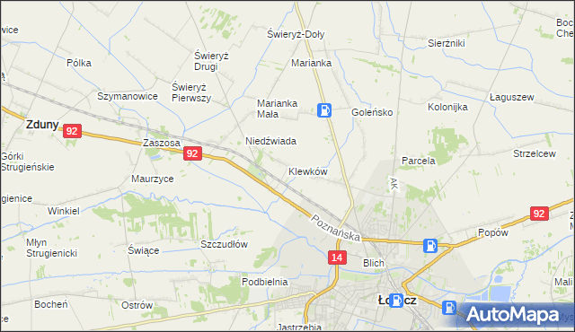 mapa Klewków, Klewków na mapie Targeo