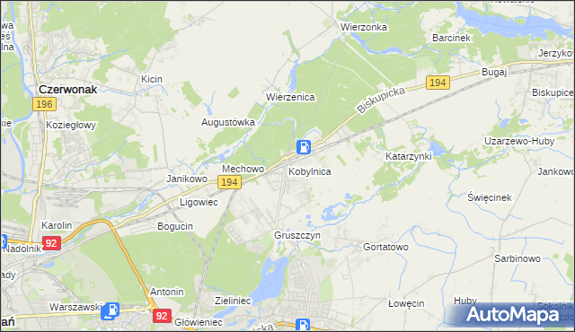 mapa Kobylnica gmina Swarzędz, Kobylnica gmina Swarzędz na mapie Targeo