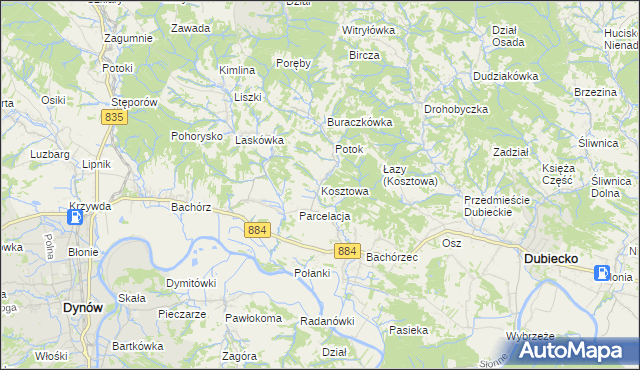 mapa Kosztowa, Kosztowa na mapie Targeo