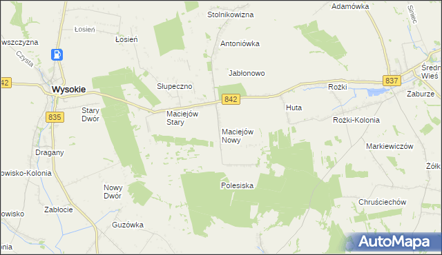 mapa Maciejów Nowy, Maciejów Nowy na mapie Targeo