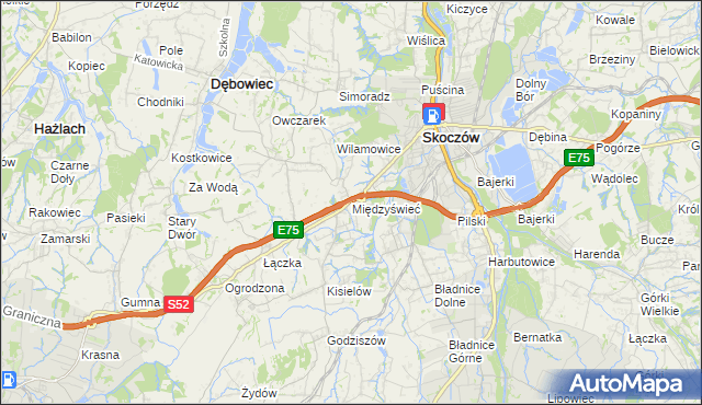 mapa Międzyświeć, Międzyświeć na mapie Targeo