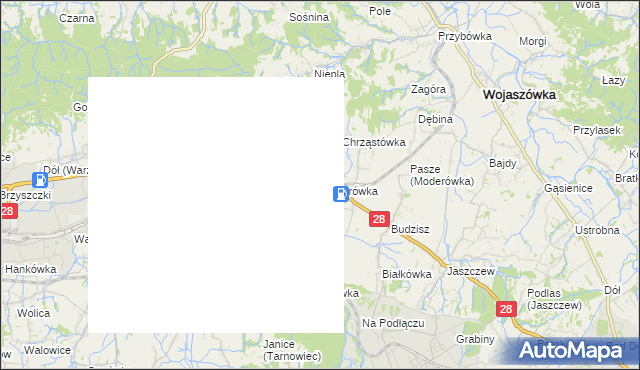 mapa Moderówka, Moderówka na mapie Targeo