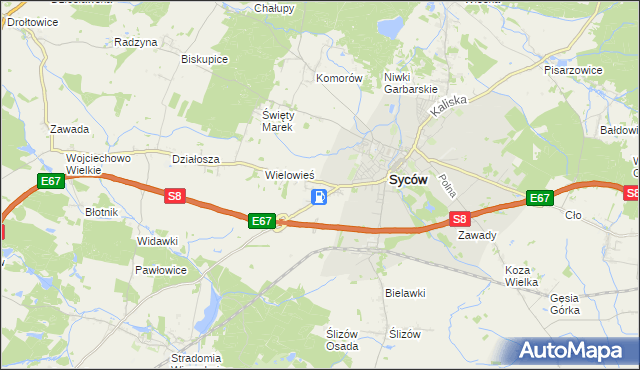 mapa Nowy Dwór gmina Syców, Nowy Dwór gmina Syców na mapie Targeo