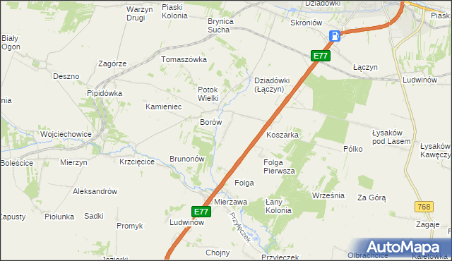 mapa Potok Mały, Potok Mały na mapie Targeo