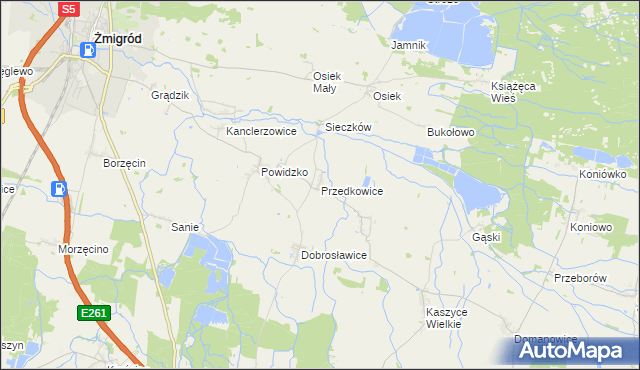 mapa Przedkowice, Przedkowice na mapie Targeo