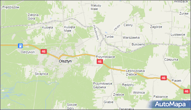 mapa Przymiłowice, Przymiłowice na mapie Targeo