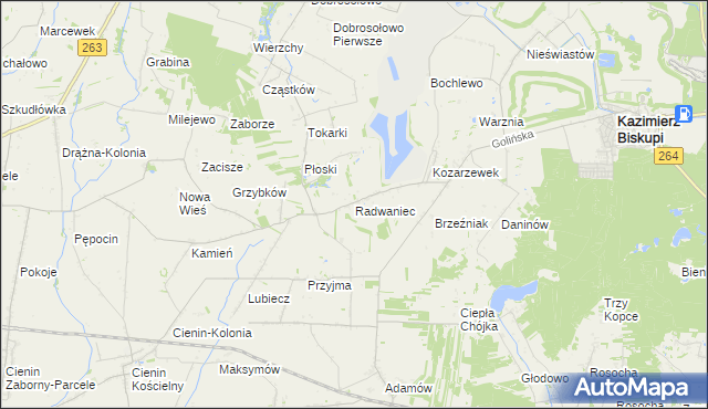 mapa Radwaniec, Radwaniec na mapie Targeo