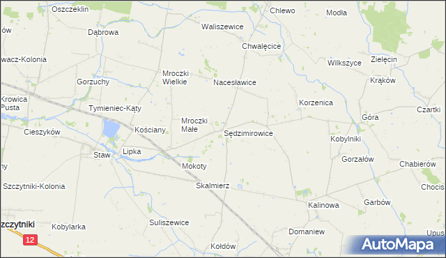 mapa Sędzimirowice, Sędzimirowice na mapie Targeo