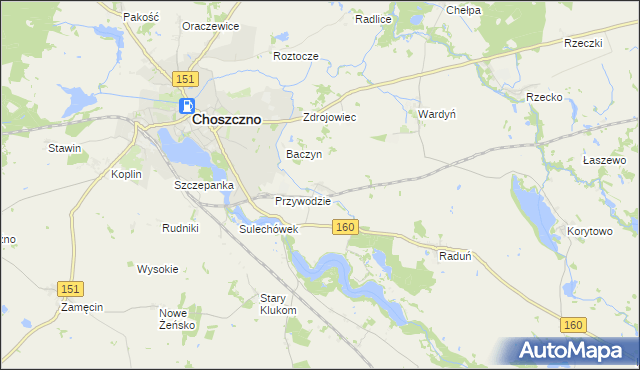 mapa Smoleń gmina Choszczno, Smoleń gmina Choszczno na mapie Targeo