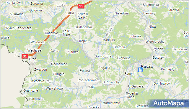 mapa Sól-Kiczora, Sól-Kiczora na mapie Targeo