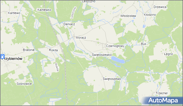 mapa Świętoszewko, Świętoszewko na mapie Targeo