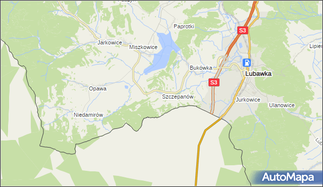 mapa Szczepanów gmina Lubawka, Szczepanów gmina Lubawka na mapie Targeo