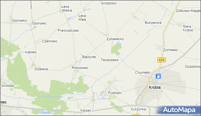 mapa Teodozewo, Teodozewo na mapie Targeo