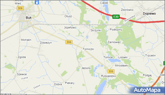 mapa Tomiczki, Tomiczki na mapie Targeo