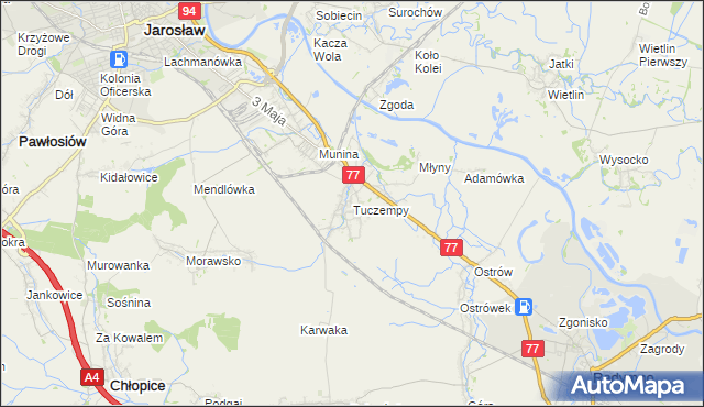 mapa Tuczempy, Tuczempy na mapie Targeo