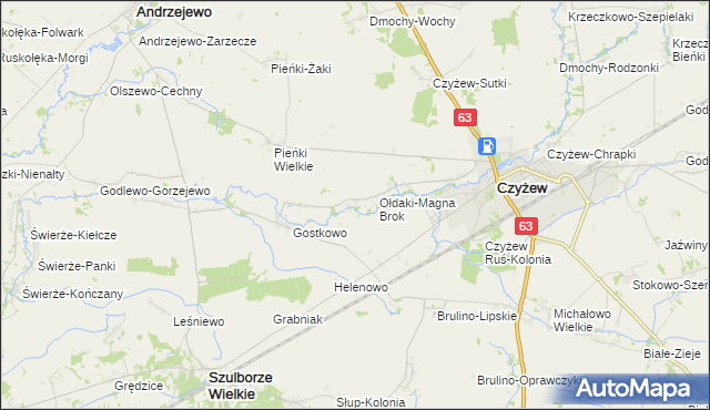 mapa Żelazy-Brokowo, Żelazy-Brokowo na mapie Targeo