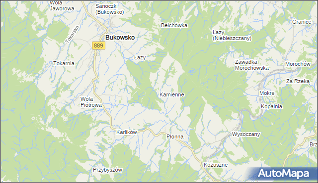 mapa Kamienne, Kamienne na mapie Targeo