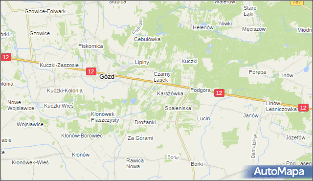 mapa Karszówka, Karszówka na mapie Targeo