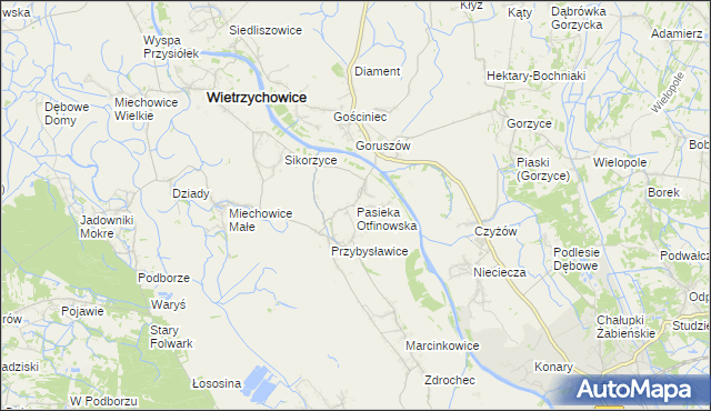 mapa Pasieka Otfinowska, Pasieka Otfinowska na mapie Targeo