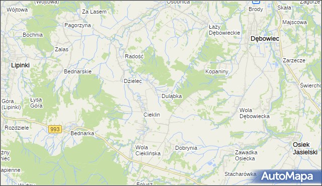 mapa Duląbka, Duląbka na mapie Targeo