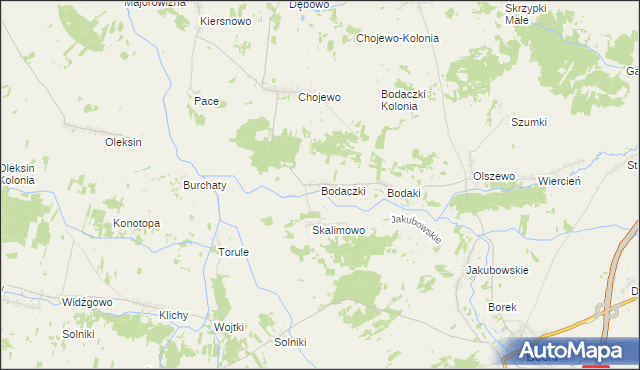 mapa Bodaczki, Bodaczki na mapie Targeo