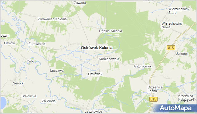 mapa Kamienowola, Kamienowola na mapie Targeo