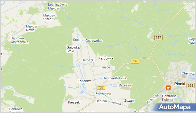 mapa Karpówka, Karpówka na mapie Targeo