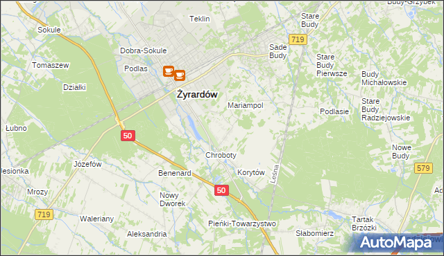 mapa Korytów A, Korytów A na mapie Targeo