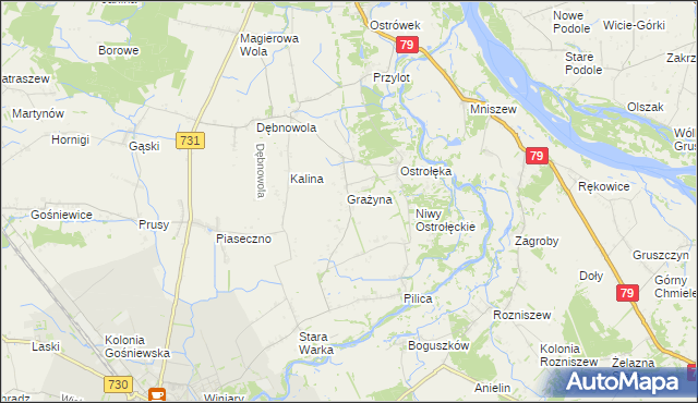 mapa Nowa Ostrołęka, Nowa Ostrołęka na mapie Targeo