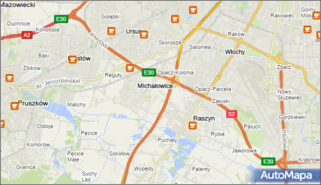 mapa Opacz Mała, Opacz Mała na mapie Targeo