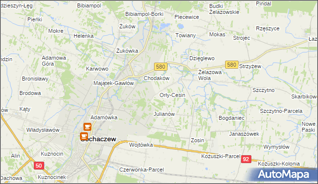 mapa Orły-Cesin, Orły-Cesin na mapie Targeo