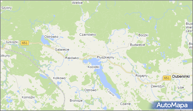 mapa Pluszkiejmy, Pluszkiejmy na mapie Targeo