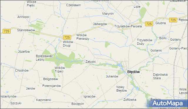 mapa Tomczyce gmina Błędów, Tomczyce gmina Błędów na mapie Targeo
