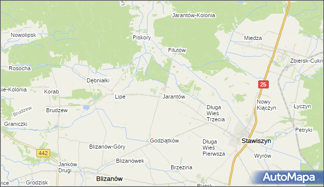 mapa Jarantów, Jarantów na mapie Targeo