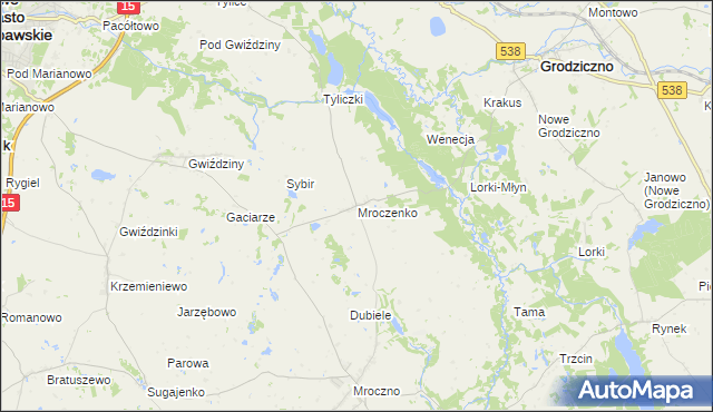 mapa Mroczenko, Mroczenko na mapie Targeo