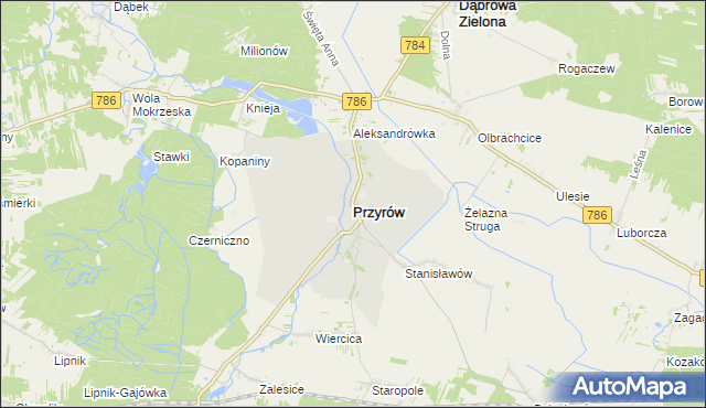 mapa Przyrów, Przyrów na mapie Targeo