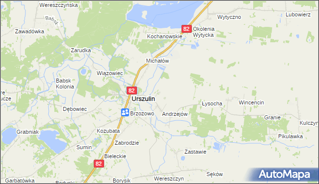 mapa Andrzejów-Osada, Andrzejów-Osada na mapie Targeo