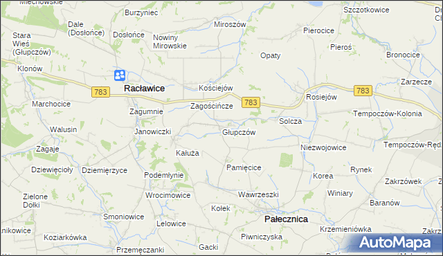 mapa Głupczów, Głupczów na mapie Targeo