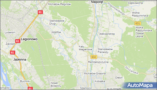 mapa Kąty Węgierskie, Kąty Węgierskie na mapie Targeo