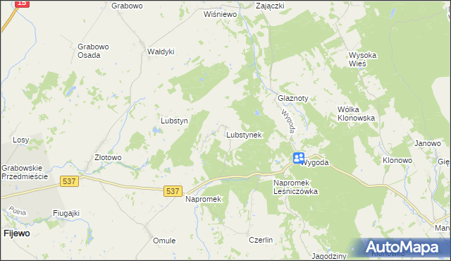 mapa Lubstynek, Lubstynek na mapie Targeo