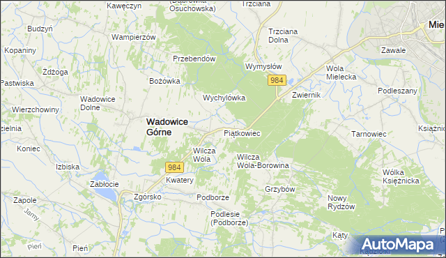 mapa Piątkowiec, Piątkowiec na mapie Targeo