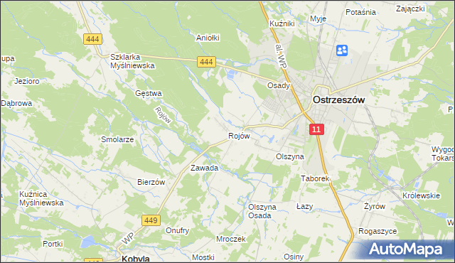 mapa Rojów, Rojów na mapie Targeo