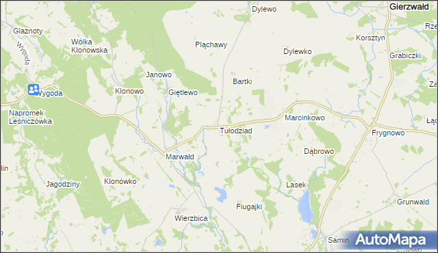mapa Tułodziad, Tułodziad na mapie Targeo