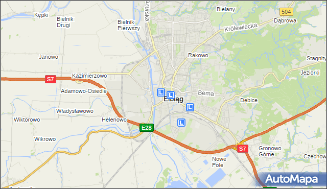 mapa Elbląga, Elbląg na mapie Targeo