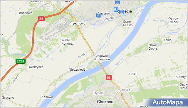 mapa Głogówko Królewskie, Głogówko Królewskie na mapie Targeo