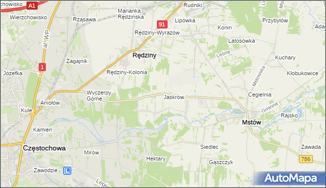 mapa Jaskrów, Jaskrów na mapie Targeo