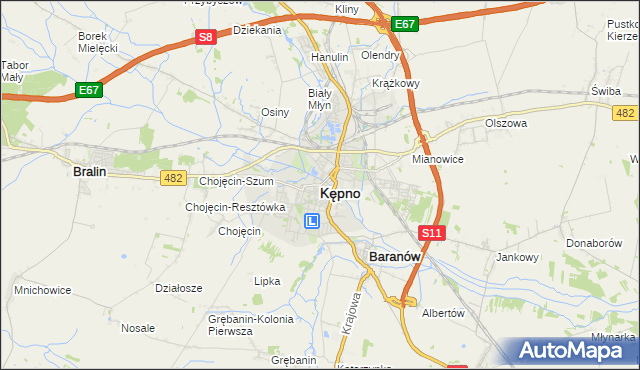 mapa Kępno, Kępno na mapie Targeo