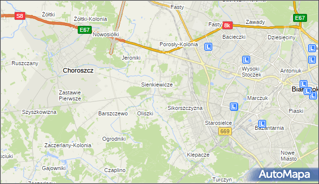 mapa Krupniki, Krupniki na mapie Targeo