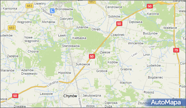 mapa Nowe Grobice, Nowe Grobice na mapie Targeo